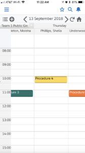 Team Schedule Visibility for Tracking Medical Device Procedures 2