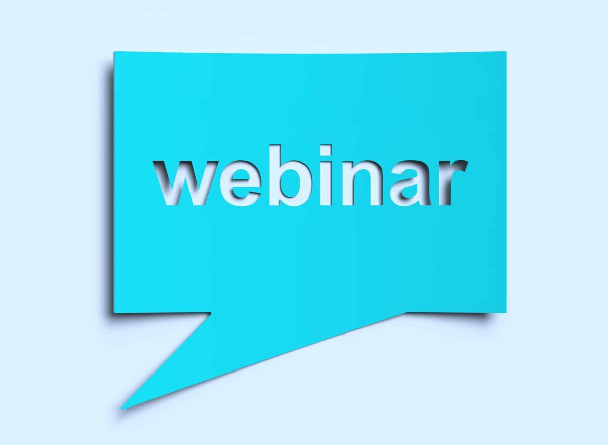 Webinar speech bubble