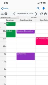 Team calendar and shift scheduling