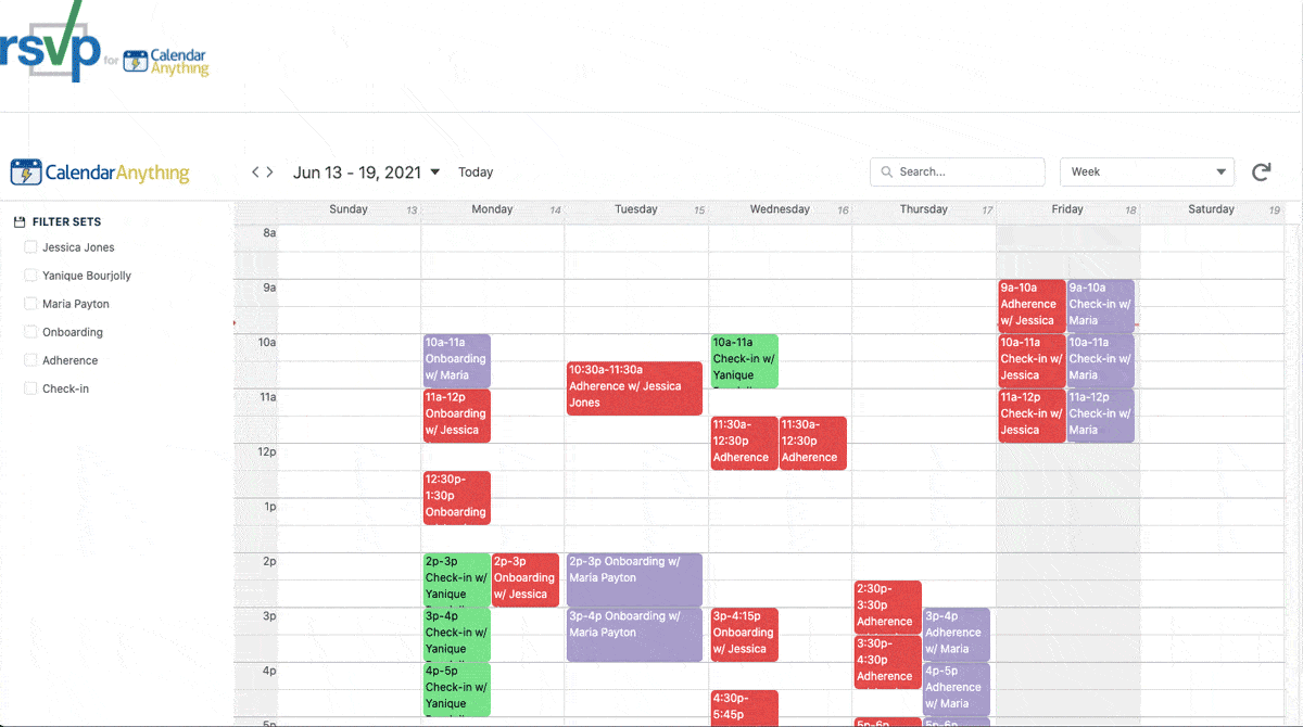 CalendarAnything Self-Scheduling Screenshot