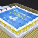 A cake commemorating 4 years of Silverline India