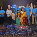Silverline India team members with school kits