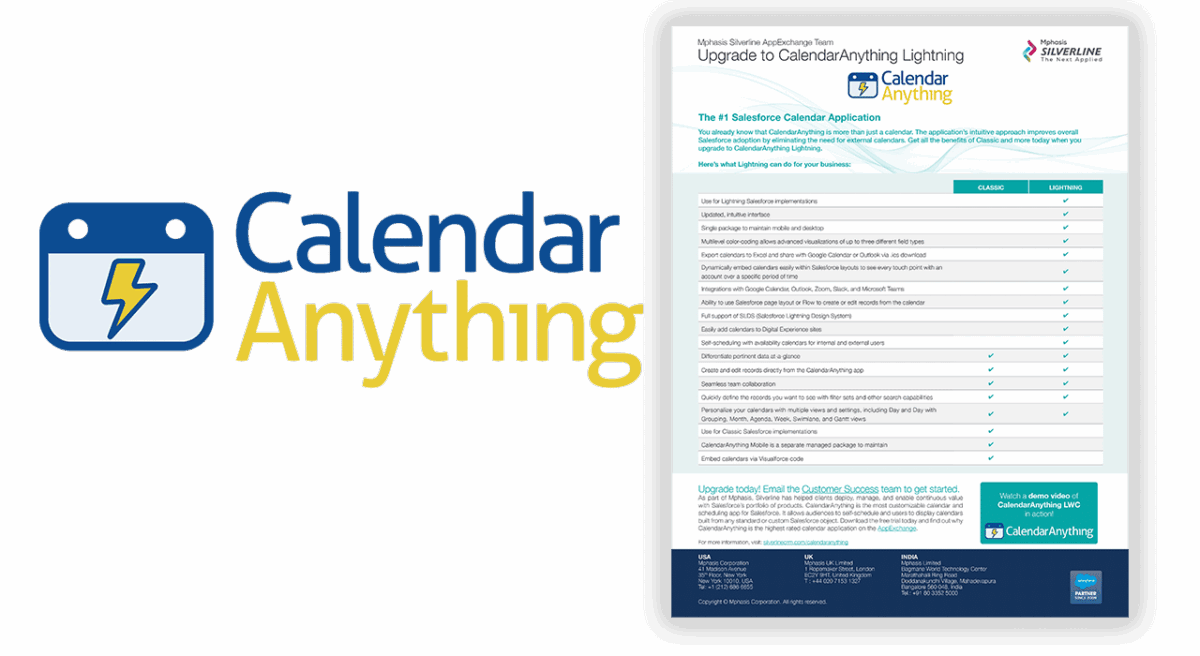 CalendarAnything Lightning Datasheet