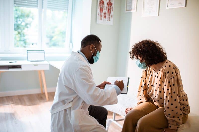 Doctor practicing patient-centered care