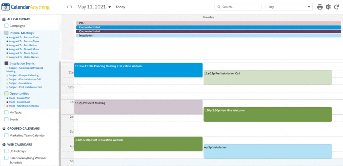 CalendarAnything Day View